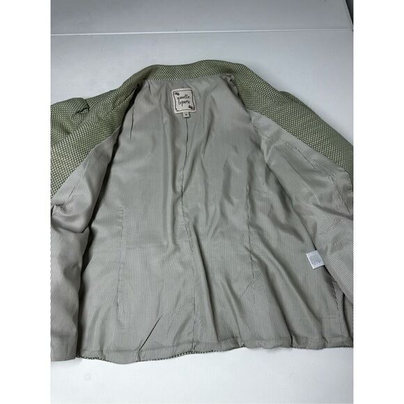 Nanette Lepore Bohemian Cotton Blend Lined Short Blazer Bize 12 Embroidered Trim - Picture 10 of 13